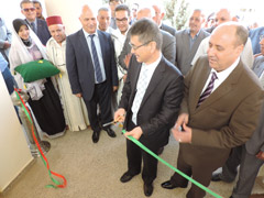 Cérémonie d’inauguration des salles de classe réalisées dans le cadre d’une Aide non-remboursable aux projets locaux contribuant à la sécurité humaine du Gouvernement du Japon : "Projet d’extension du Lycée Qualifiant Ait Baha" - 2015/11/12