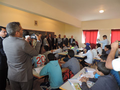 Cérémonie d’inauguration des salles de classe réalisées dans le cadre d’une Aide non-remboursable aux projets locaux contribuant à la sécurité humaine du Gouvernement du Japon : "Projet d’extension du Lycée Qualifiant Ait Baha" - 2015/11/12