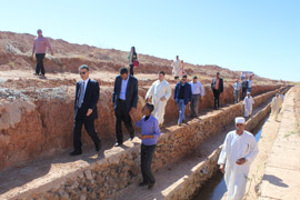 Cérémonie d’inauguration du projet de Canalisation réalisé dans le cadre d’une Aide non-remboursable aux projets locaux par le Gouvernement du Japon, intitulé « Projet de Réhabilitation de la Khattara Couater » - 2015/10/30