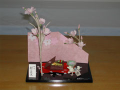 風物詩飾り物-紙細工-四月の花見