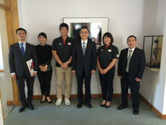 JUDO World Masters Mohammed VI 2015 Rabat - M. l'Ambassadeur Kurokawa entouré de M.Inoue et Mme Tanimoto - 23-24/5/2015