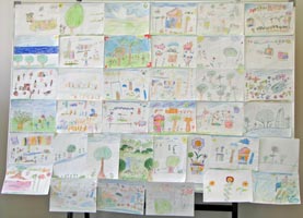 エッサウイラの小学生の絵