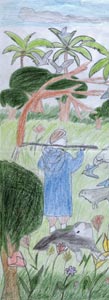 エッサウイラの小学生の絵