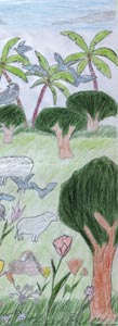 エッサウイラの小学生の絵