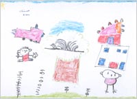 エッサウイラの小学生の絵