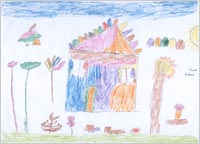 エッサウイラの小学生の絵