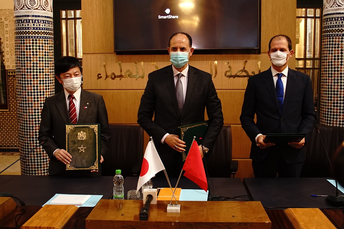 Cérémonie de signature du Projet en partenariat avec le PNUD et la Rabita Mohammadia des Oulamas、 (le 19 novembre 2020) 