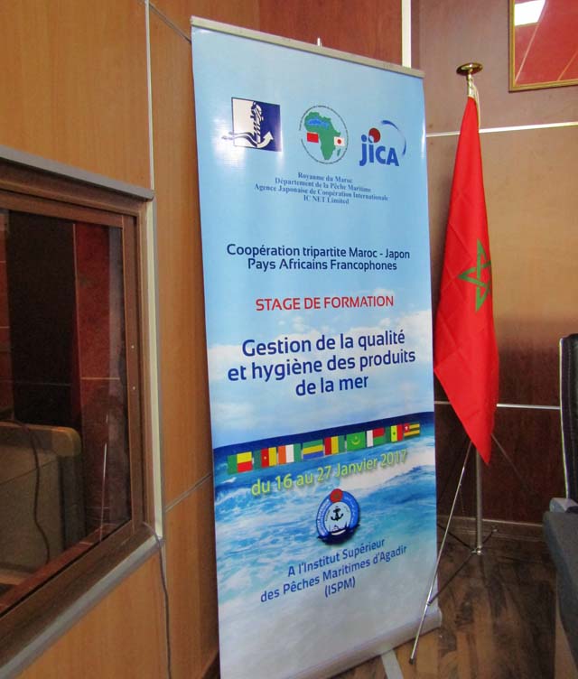 Cérémonie de clôture du séminaire « Gestion de la qualité et hygiène des produits de la mer » effectué dans le cadre du « Stage régional de formation tripartie au profit des pays africains francophones » - 2017/01/27