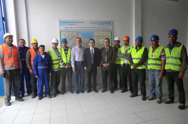 Visite de l’Ambassadeur KUROKAWA au site du projet des travaux du centre de l’eau potable de Bouhmed dans la région Chefchaouen - 2016/10/27