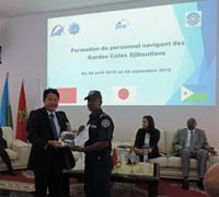 Cérémonie de Clôture de la Formation du Personnel Navigant des Gardes-Côtes de Djibouti - Coopération Triangulaire « Japon - Maroc- Djibouti » - 2015/09/02