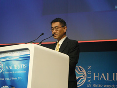 Cérémonie commémorative du 30ème anniversaire de la coopération halieutique Japon-Maroc - M. Kurokawa, Ambassadeur du Japon au Maroc - 18/02/2015