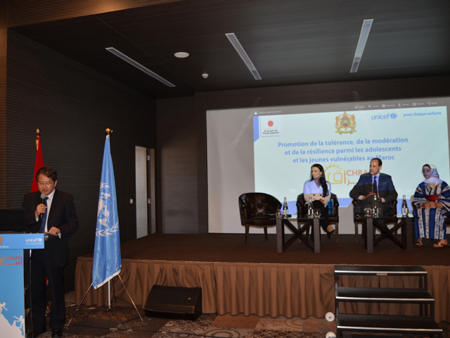 Le lancement du« Programme de la promotion de la tolérance, de la modération et de la résilience parmi les adolescents et les jeunes vulnérables au Maroc » en collaboration avec l’UNICEF