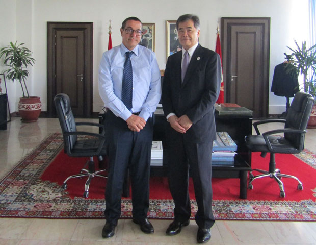 Entretien avec Monsieur HAJJI, Wali de la région de Souss-Massa et Gouverneur de la préfecture d’Agadir Ida-Outanane, à l’occasion de la visite d’Agadir de l’Ambassadeur HANATANI - 04/09/2018
