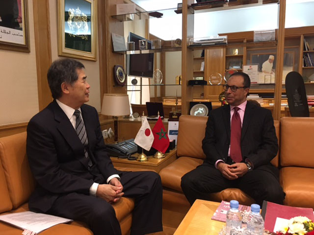 L’Ambassadeur Hanatani a rendu une visite de courtoisie auprès du S.E.M. Abdelkader AMARA, Ministre de l’Equipement, du Transport, de la Logistique et de l’Eau- 10/07/2017