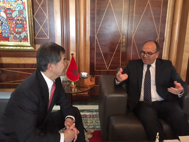 L’Ambassadeur Hanatani a rendu une visite de courtoisie auprès du S.E.M. Abdelhakim BENCHAMACH, Président de la Chambre des Conseillers- 11/07/2017