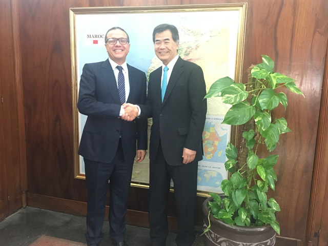 L’Ambassadeur Hanatani a rendu une visite de courtoisie auprès du S.E.M Mohamed BOUSSAID, Ministre de l’Économie et des Finances - 14/07/2017