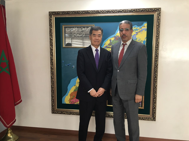 L’Ambassadeur Hanatani a rendu une visite de courtoisie auprès du S.E.M. Aziz RABBAH, Ministre de l’Énergie, des Mines et du Développement durable- 17/07/2017
