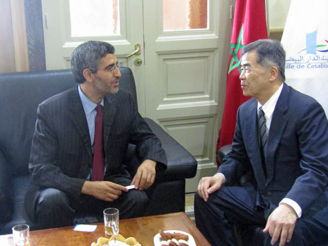 L’Ambassadeur Hanatani a rendu une visite de courtoisie auprès du M. Abdelaziz El Omari, Maire de Casablanca- 20/07/2017