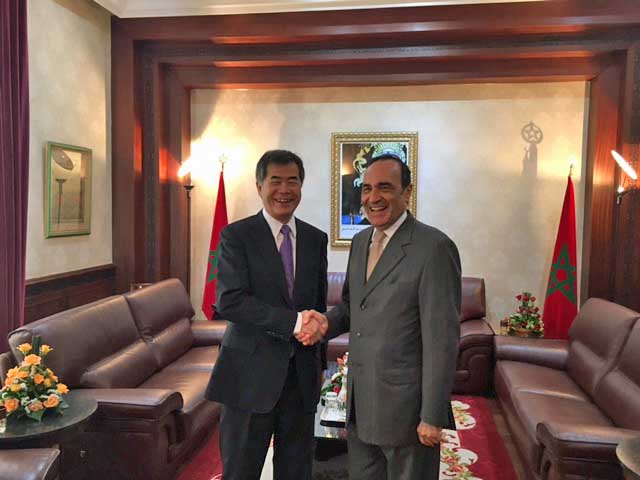 L’Ambassadeur Hanatani a rendu une visite de courtoisie auprès du S.E.M. Habib El MALKI, Président de la Chambre des Représentants- 29/06/2017