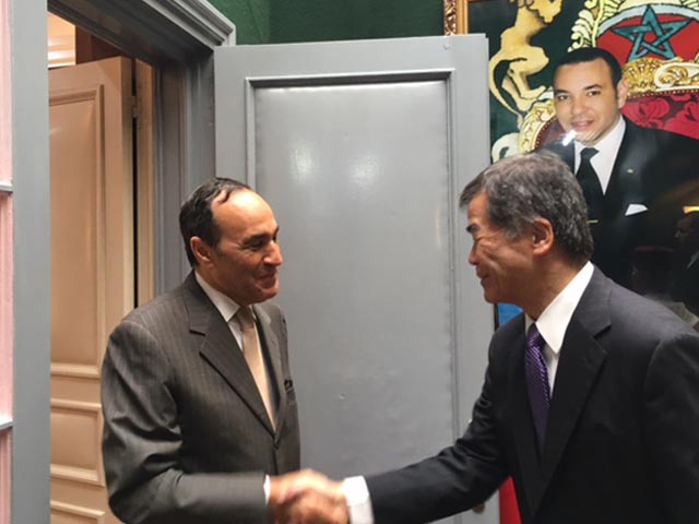 L’Ambassadeur Hanatani a rendu une visite de courtoisie auprès du S.E.M. Habib El MALKI, Président de la Chambre des Représentants- 29/06/2017
