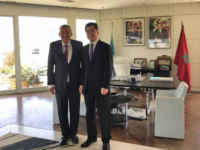 L’Ambassadeur Hanatani a rendu visite de courtoisie à Monsieur Ali Fassi Fihri, Directeur général de l’Office National de l’Electricité et de l’Eau Potable (ONEE) - 2017/06/21
