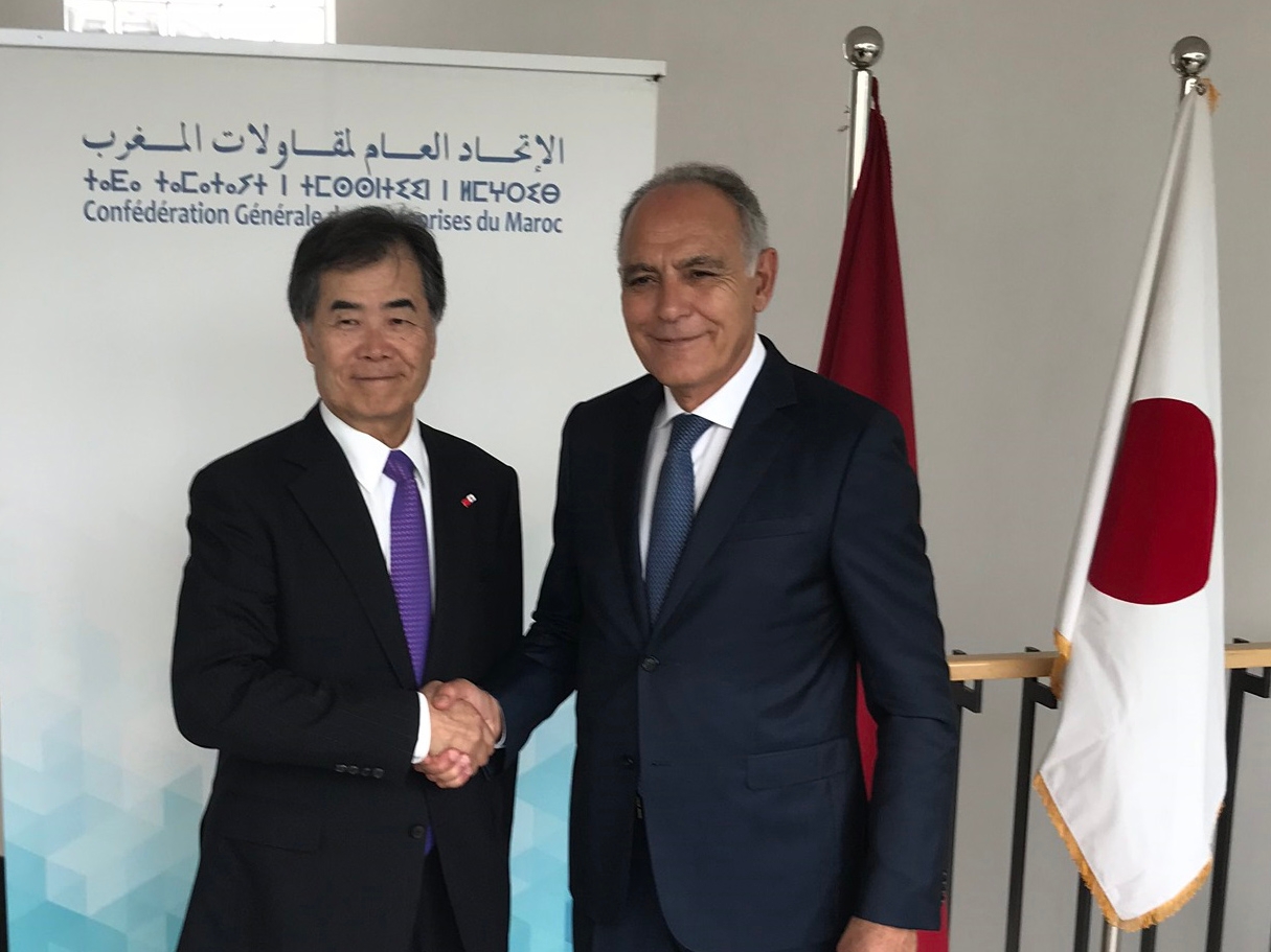 L’Ambassadeur Hanatani a rendu une visite de courtoisie auprès de M Salaheddine MEZOUAR, Président de la CGEM (le 15 juillet 2019) 