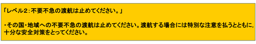 危険情報レベル２